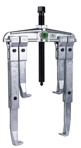 Kukko 20-20-P2 Universal-2-Arm-Abziehersatz mit verlängerten Abzugshaken (bis zu 7 7/8' Außendurchmesser und 11 7/8' Spanntiefe)
