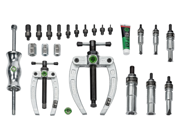Kukko 28-C Abziehersatz - 22-tlg. Gleithammer & Gegenstütze Satz (12mm bis 46mm)