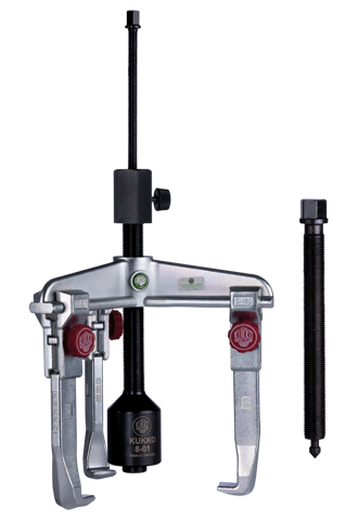 Kukko 30-2+B Universal-3-Arm-Abzieher mit langer Hydraulikspindel und Schnellverstellbacken (bis zu 6 3/8' Außendurchmesser und 5 7/8' Spanntiefe)