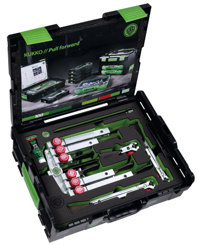 Kukko K-2030-10+S Universal-2-/3-Arm-Abziehersatz mit schmalen, schnell einstellbaren Ziehbacken